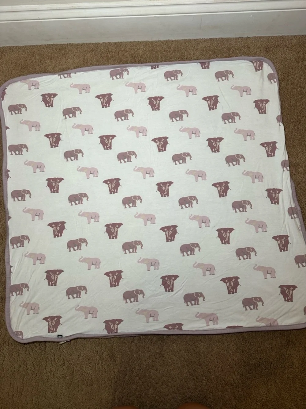 Kyte Baby 1.0 Tog Baby Blanket Elephants Purple